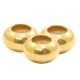 DQ Metal bead disc 6x3mm with rubber inside Gold